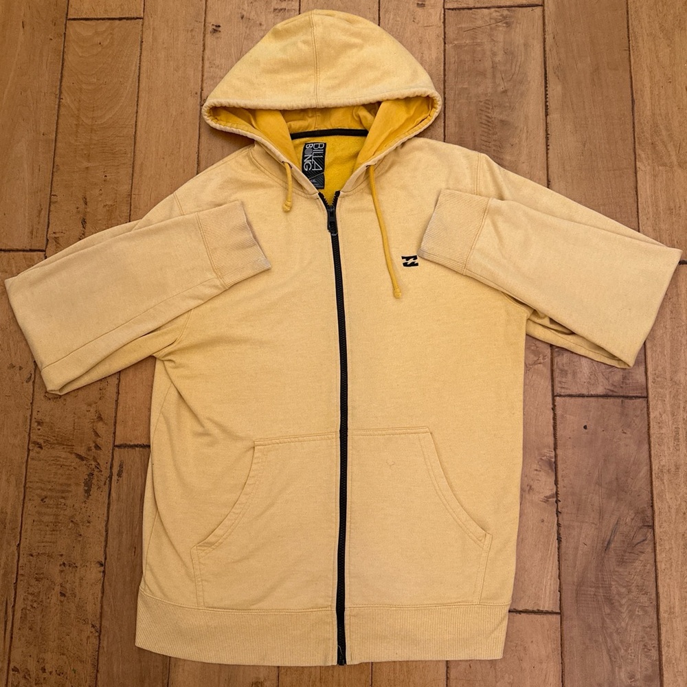 Billabong Yellow Zip Up Hoodie